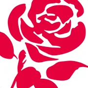 Czerwona stylizowana róża — symbol brytyjskiej Partii Pracy (Labour Party), użyta w apelu polskiej lewicy o poparcie.